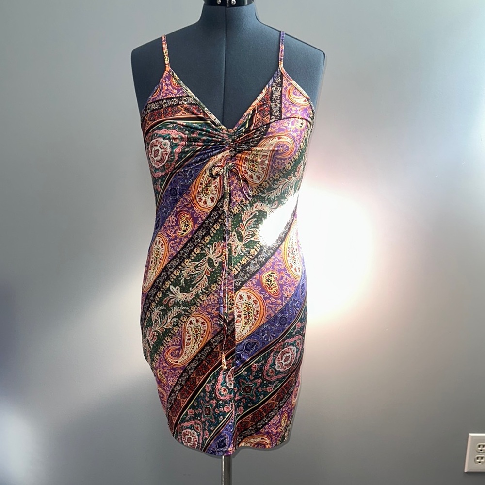 **LIKE NEW** Multicolor Paisley Slip Dress